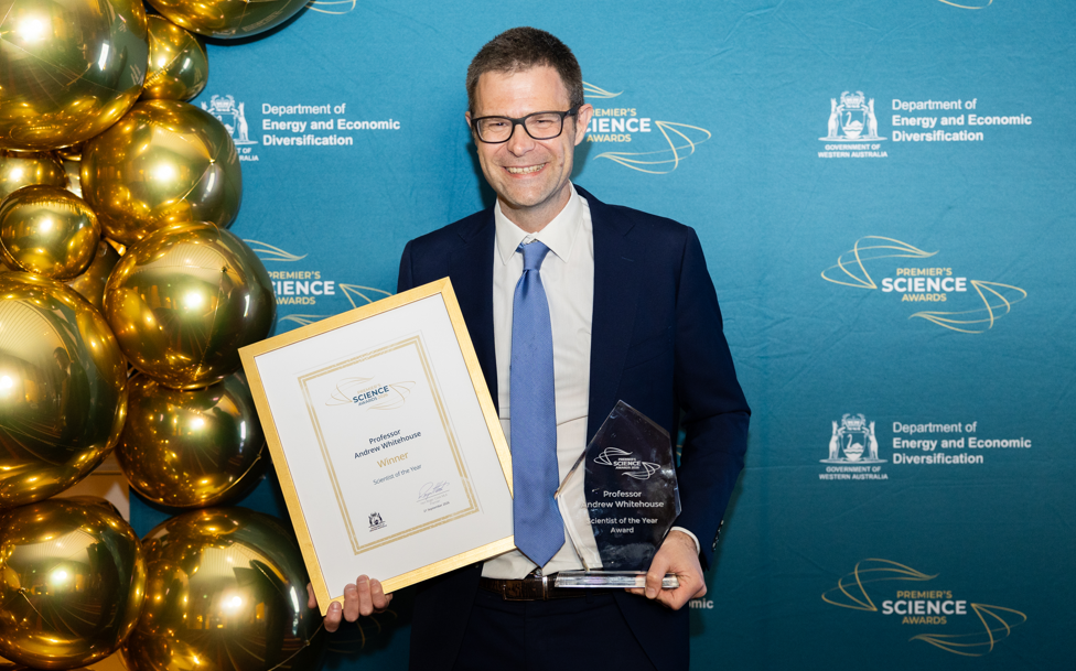 Professor Andrew Whitehouse from The Kids Research Institute Australia named Scientist of the Year