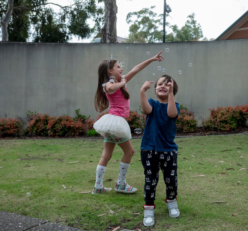 Kids playing outside