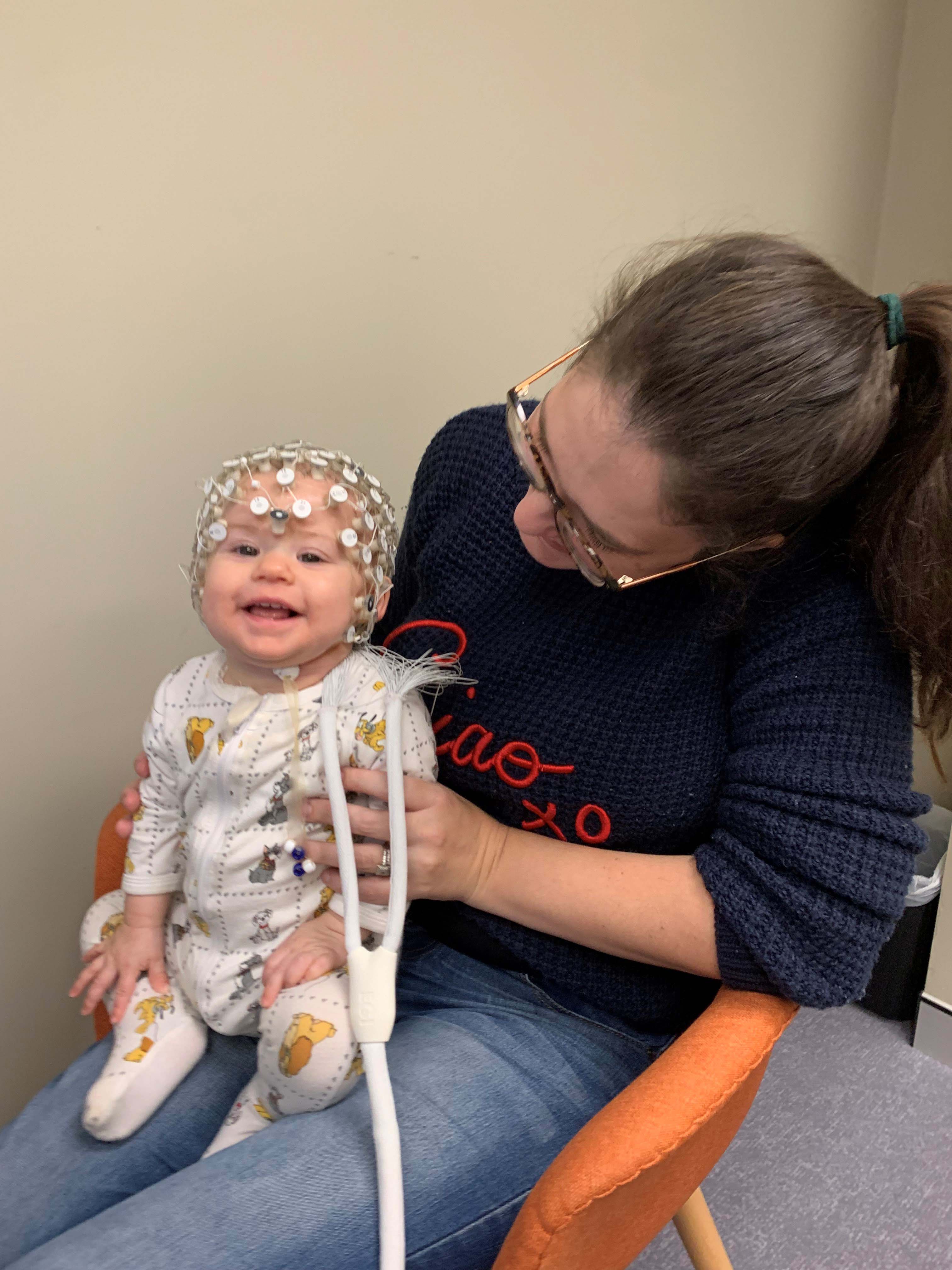 Baby and parent participate in CUBS study